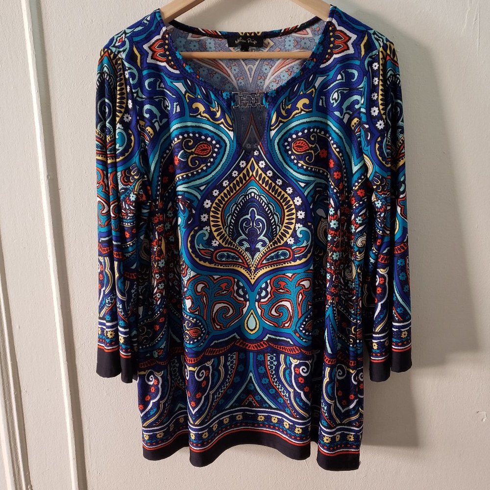 Melissa Paige 3/4 Sleeve Blouse, Size XL